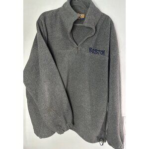 XNT Mens Fleece Pullover 2XL Gray Embroidered Sweatshirt Style Cozy Fall Y2K